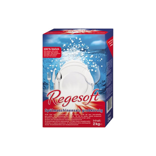 Špeciálna soľ do umývačky riadu Regesoft hrubozrnná | Krabica (2 kg)