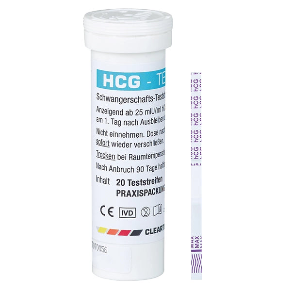 Jasný test HCG tehotenstvo testovacie prúžky - 20 kusov | Balenie (20 testov)