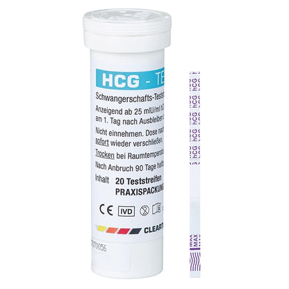 Jasný test HCG tehotenstvo testovacie prúžky - 20 kusov | Balenie (20 testov)