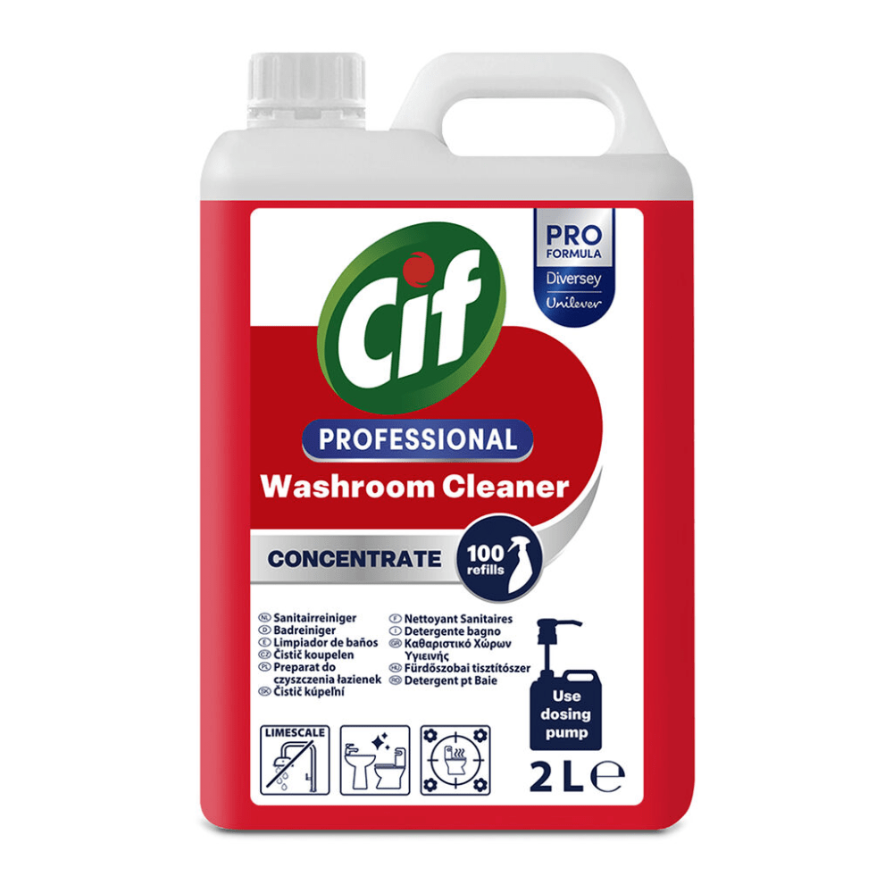 Cif Profesionálny koncentrovaný čistiaci prostriedok na kúpeľňu | Kanister (2 l)
