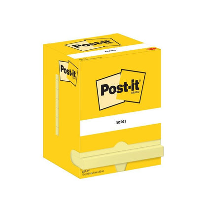 3M Deutschland GmbH Post-it® Notes v žltej farbe (76x102 mm, 100 listov/blok, 12 blokov/kartónové balenie) sú PEFC-certifikované - ideálne na usporiadané a udržateľné používanie ekologických samolepiacich poznámok.