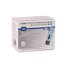 Testovacie prúžky pre Beurer GL 40 mg/dl, balenie po 50 kusoch