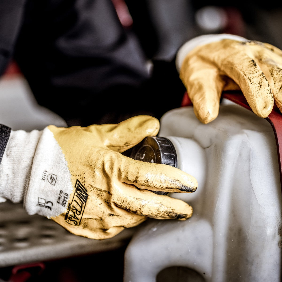 NITRAS nitrilové rukavice, farba prírodná / žltá