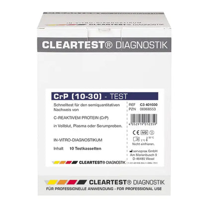 Cleartest CrP (10/30) Cut Off: 10mg/l Referencia: 30mg/l Balenie: 10 testov | Balenie (10 testov)