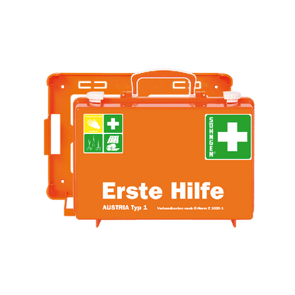 Erste Hilfe Koffer SN-CD orange mit Füllung nach ÖNORM Z 1020 1