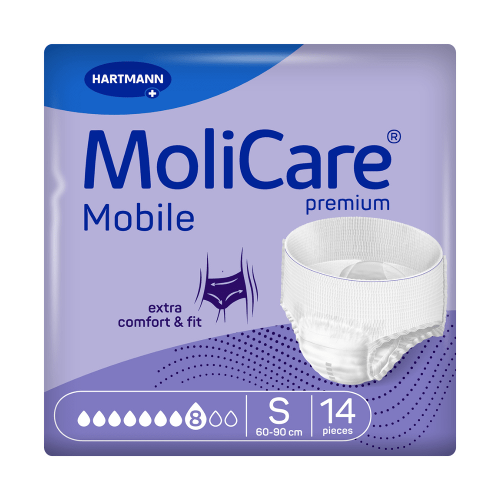 Mobilné inkontinenčné nohavičky MoliCare® Premium 8 kvapiek – veľmi silná inkontinencia