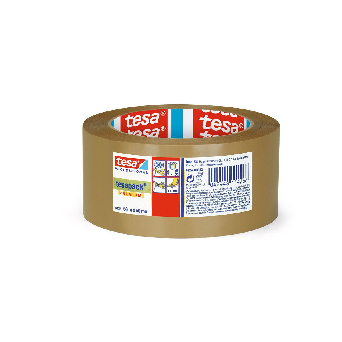 tesa Professional 4124 Packband Premium PVC chamois, 66 m x 50 mm