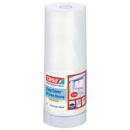 tesa Professional 4373 Easy Cover UV Extra Stark Abdeckfolie, grau-weiß 12 m x 1,4 m