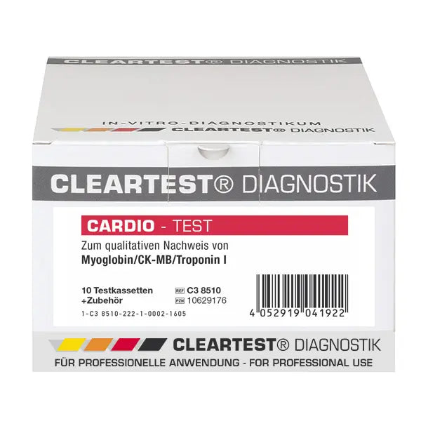 Cleartest Cardio, Balenie: 5 testovacích kaziet Myoglobin/CK-MB/Trop I | Balenie (5 testov)