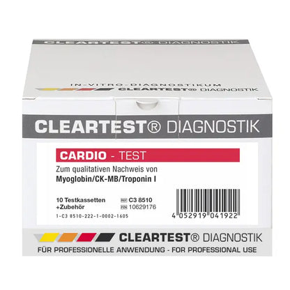 Cleartest Cardio, Balenie: 5 testovacích kaziet Myoglobin/CK-MB/Trop I | Balenie (5 testov)