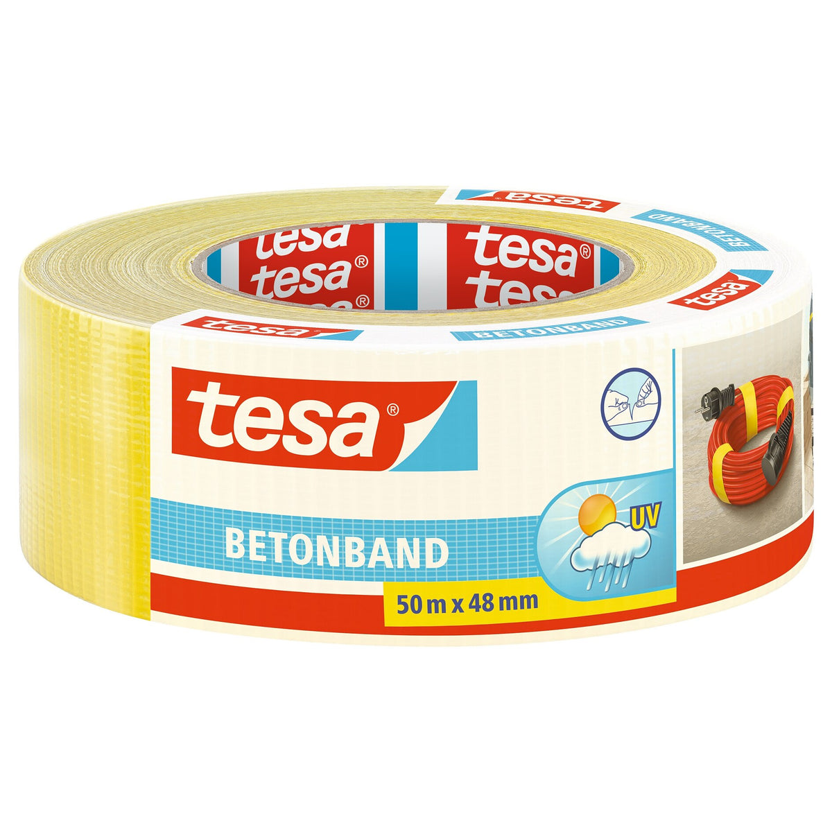 tesa 4662 Duct Tape, 50 m x 48 mm, gelb