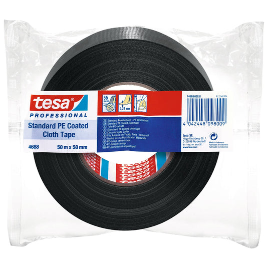 Opravná páska tesa Professional 4688 PE, čierna, 50 m x 50 mm