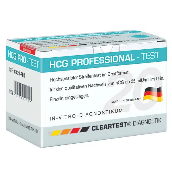Cleartest HCG-Profesionálny tehotenský test, balenie: 20 testov | Balenie (20 testov)