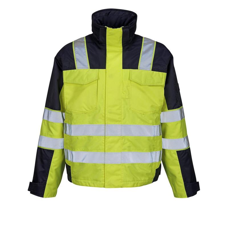 Zimná bunda MASCOT® Genova, hivis žltá/námorná