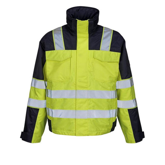 Zimná bunda MASCOT® Genova, hivis žltá/námorná