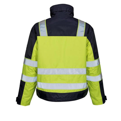 Zimná bunda MASCOT® Genova, hivis žltá/námorná