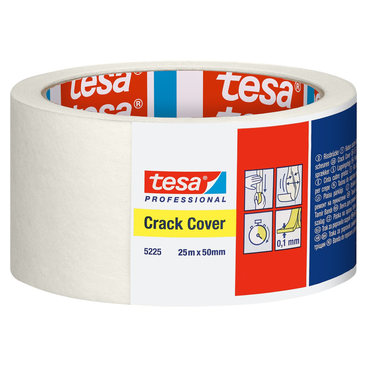 tesa 5225 Rissbrücke, 25 m x 50 mm, weiß