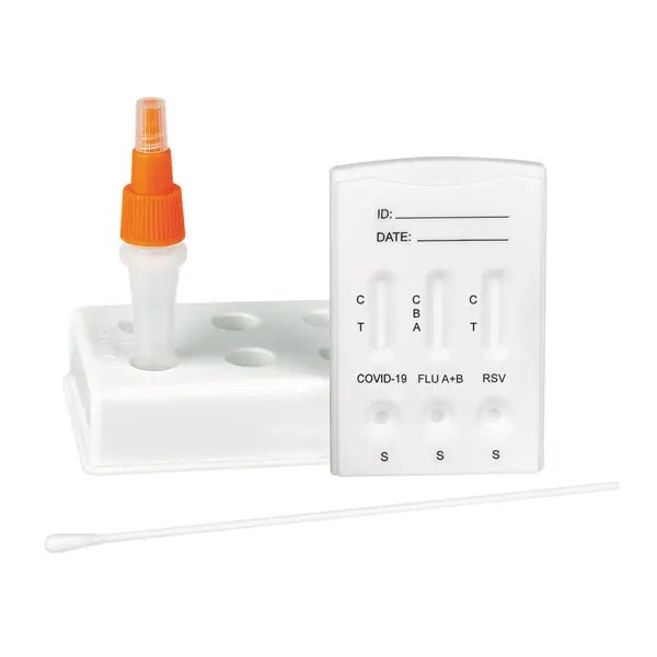 Cleartest SARS-CoV-2/Influenza A+B/RSV Balenie: 10 testov, s príslušenstvom z výteru z nosohltanu | Balenie (10 testov)