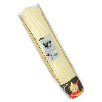 Priehľadné plastové balenie obsahuje 50 svetložltých, štvorcových jednorazových Starpak snackboxov „To Go“ (750 ml), s etiketou s detailmi o produkte, obrázkom pohára a názvom značky „Starpak“.