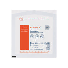aluderm® kompresný obklad, jednotlivo, 10 x 10 cm