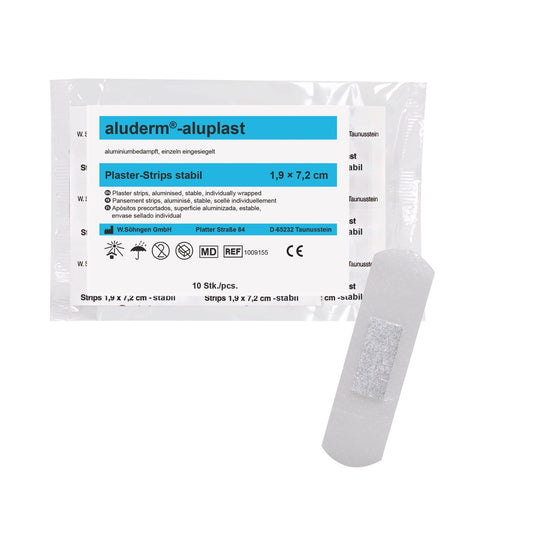 aluderm®-aluplast stabil pásiky 1,9 x 7,2 cm, 10 ks