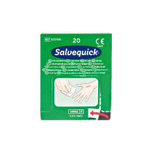 Čistiace utierky na rany Salvequick – balenie po 20 kusoch, kartón po 20 kusoch