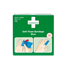 Cederroth Soft Foam obväz, modrý, 4,5 m x 6 cm, náplň 51011010