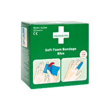 Cederroth Soft Foam obväz, modrý, 4,5 m x 6 cm, náplň 51011010