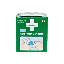 Cederroth Soft Foam obväz, modrý, 2 m x 6 cn – náplň 51011011