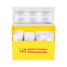 Dávkovač náplasti, žltý, aluderm®-aluplast, naplnený