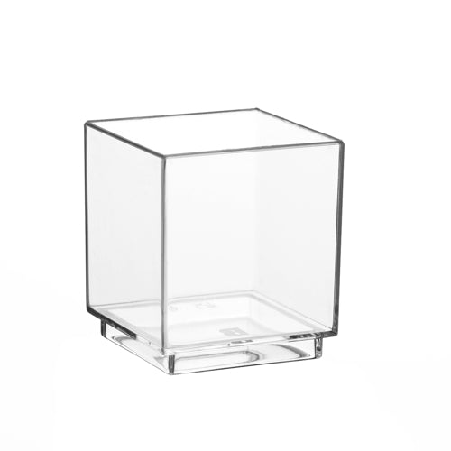 Starpak 30 Fingerfood-misky sú číre, štvorcové PS-nádoby (55 ml, 4,7 x 4,2 x 4,2 cm), ideálne na servírovanie alebo prezentovanie, zobrazené na bielom pozadí; balenie obsahuje 30 kusov.