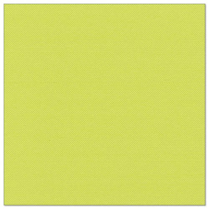 Štvorcový obrúsok z PAPSTAR "ROYAL Collection" (40 x 40 cm, zelený) od PAPSTAR GmbH s jemnou textúrou a jednofarebnou svetlo žlto-zelenou na bielom pozadí.