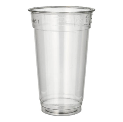 Pohár na pitie Starpak 50 "Hurricane" z priehľadného PET je prezentovaný na jednoduchom bielom pozadí. Vysoký pohár To-Go od Starpak má mierne kužeľovité strany a zaoblený horný okraj.