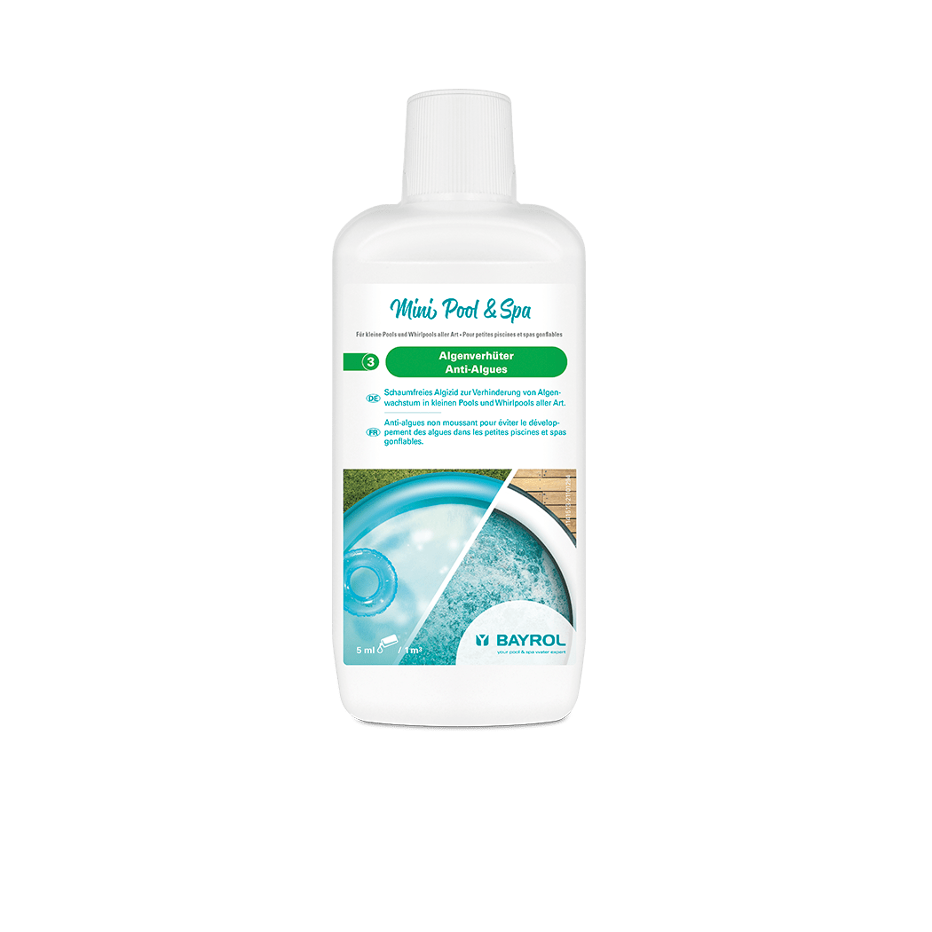 BAYROL Mini Pool & Spa Algenverhüter 1 L Algicíd na zabránenie rastu rias | Fľaša (1 l) 