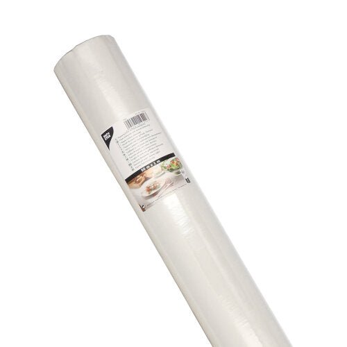 Jedna úloha PAPSTAR Papierová obrusová tkanina s damaskovým reliéfom, 50 m x 1 m od PAPSTAR GmbH, obalená etiketou s informáciami o produkte, s elegantným damaskovým reliéfom a sviatočnými obrázkami jedál pre výnimočné príležitosti.