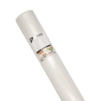 Jedna úloha PAPSTAR Papierová obrusová tkanina s damaskovým reliéfom, 50 m x 1 m od PAPSTAR GmbH, obalená etiketou s informáciami o produkte, s elegantným damaskovým reliéfom a sviatočnými obrázkami jedál pre výnimočné príležitosti.