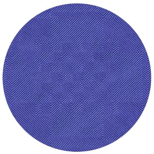 Papierová obrus s damaskovým reliéfom (50 m x 1 m) od PAPSTAR GmbH je okrúhly, fialový obrus s geometrickým vzorom z diagonálnych čiar a kosoštvorcov, ktoré vytvárajú štruktúrovaný optický klam.