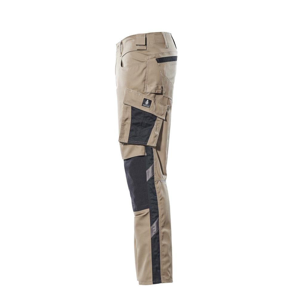 Nohavice MASCOT® Mannheim, svetlé khaki/čierne