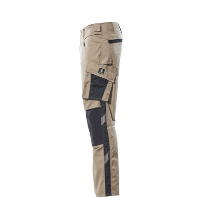 Nohavice MASCOT® Mannheim, svetlé khaki/čierne