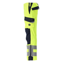 Nohavice MASCOT® Arbon Multisafe, svetložlté/čierno-modré