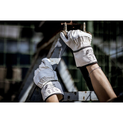 NITRAS ARES, ochranné rukavice proti porezaniu, farba prírodná / šedá