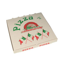 Štvorcové krabice na pizzu 33x33 cm od PAPSTAR GmbH z celulózy zobrazujú taliansku vlajku a klasický dizajn; v balení po 50 kusoch - ideálne pre autentický pôžitok z pizze.