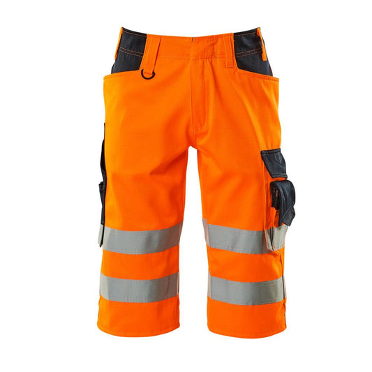 Trojštvrťové nohavice MASCOT® Luton, výrazné oranžové/čierno-modré