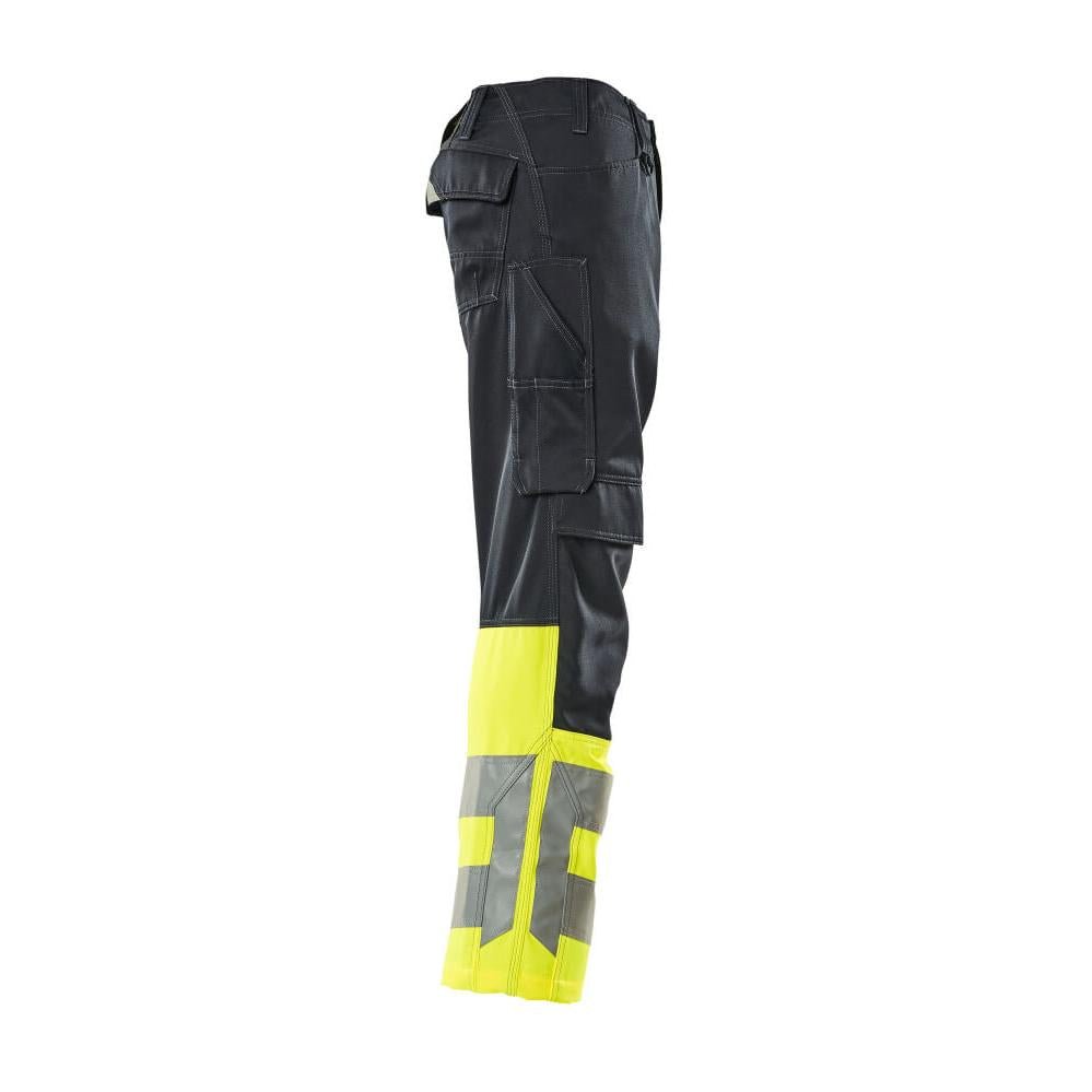Nohavice MASCOT® Leeds, čierna modrá/hi-vis žltá