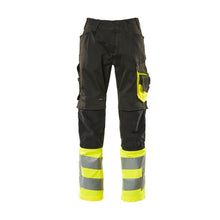 Nohavice MASCOT® Leeds, čierna/hi-vis žltá
