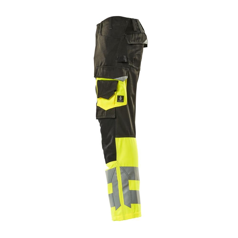 Nohavice MASCOT® Leeds, čierna/hi-vis žltá