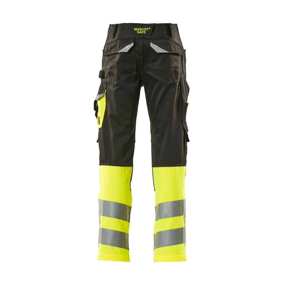 Nohavice MASCOT® Leeds, čierna/hi-vis žltá