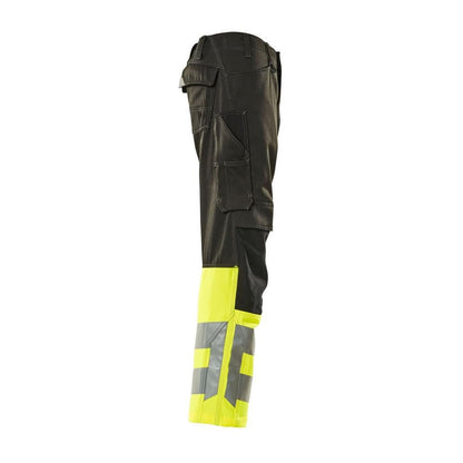 Nohavice MASCOT® Leeds, čierna/hi-vis žltá