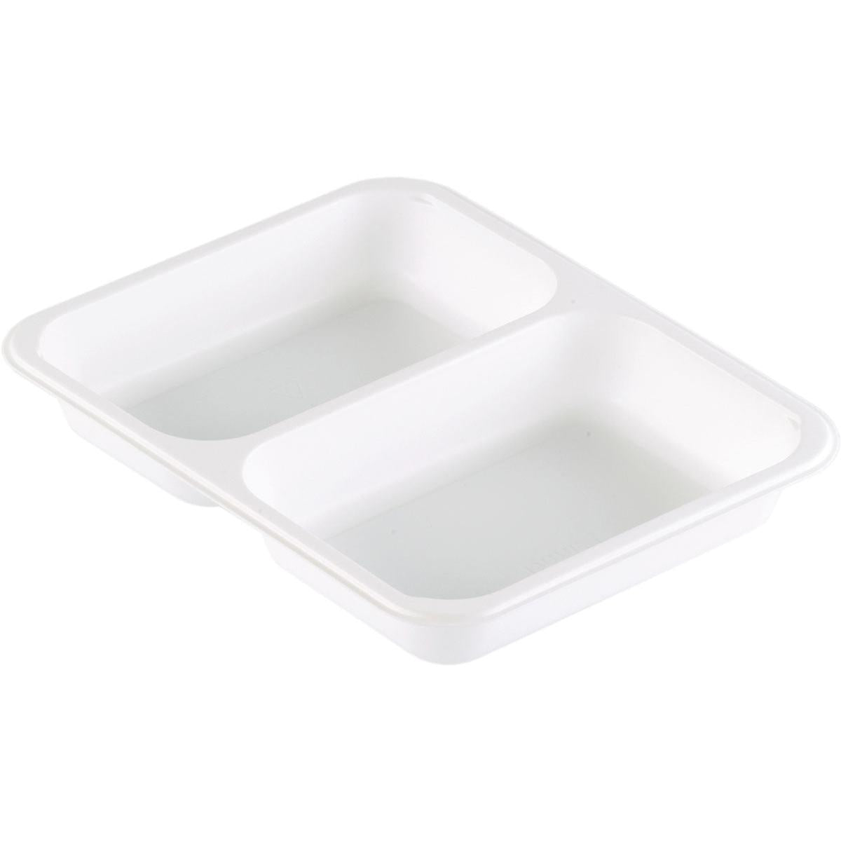 Miska Duni GmbH PP Caterline 2 biela PP 227x178 je biela obdĺžniková miska s dvoma priehradkami, ktorá sa perfektne hodí na prehľadnú prezentáciu jedál ako gastronomický riad.