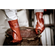 NITRAS PVC rukavice, červené, EN 388 bavlnený džersej | Balenie (12 párov)